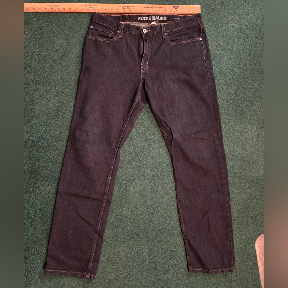Eddie Bauer Straight Fit Blue Jeans 35x32 new